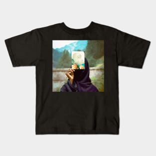 Abstract female portrait Kids T-Shirt